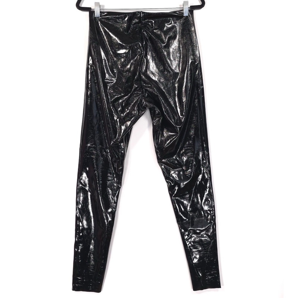 NWOT Commando Control Top Faux Patent Leather Leggings Black Size LARGE USA MADE - Picture 10 of 11